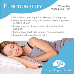 Proper Pillow - Proper Weighted Blanket - Stress Relief Blanket - Weighted Blanket for Anxiety - Anti Stress Blanket